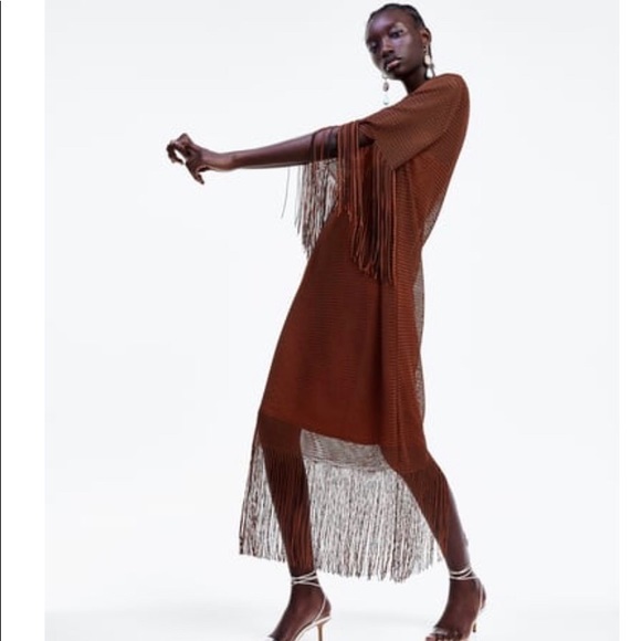 Zara Dresses & Skirts - Zara fringe dress. Size medium NWT
